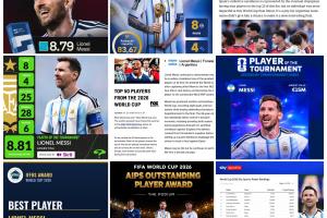 梅西8场8球4助无缘世界杯金球，但获评TA/天空/FOX等多家媒体最佳